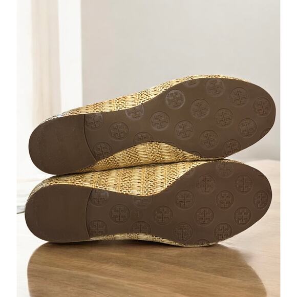 Tory Burch Reva Raffia Straw Ballet Flats – Size 7 M - Picture 5 of 7